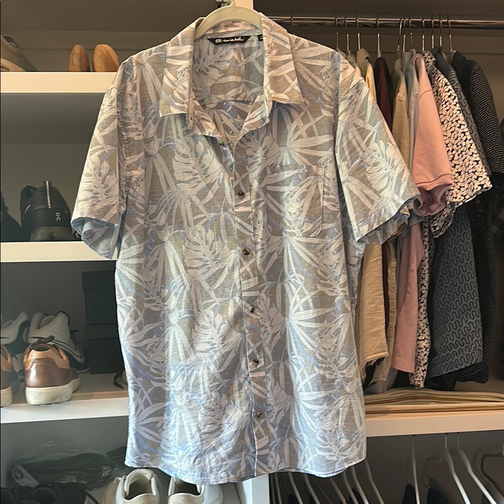 Travis Mathew Blue Resort-Style Casual Shirt